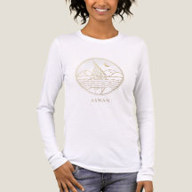 Aswan Sailboat Minimalist Line Art - Golden Nile A