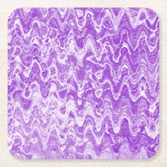 Asymetrical Wave Pattern  Purple  and White  Square Paper 