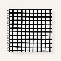 Asymmetric Black and White Checkered-Plaid