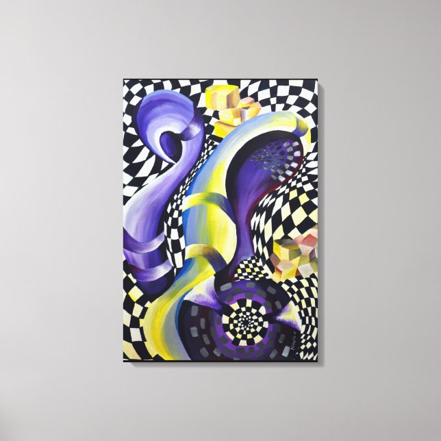 Asymmetric depth of optical illusions No.1 Canvas Print (Front)