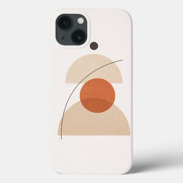 Asymmetric Minimal Geometric Art – Modern Abstract Case-Mate iPhone Case (Back)