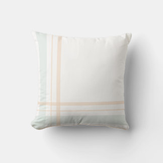 Asymmetric Plaid Pastel Green and Yellow Lines Throw Pillow