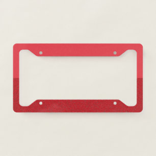 Asymmetric Tomato Red Noise License Plate Frame