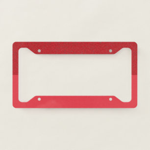 Asymmetric Tomato Red Noise License Plate Frame