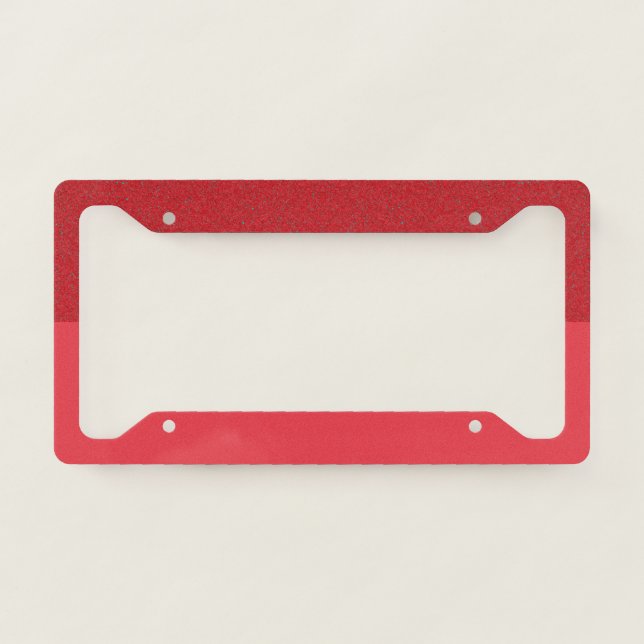 Asymmetric Tomato Red Noise License Plate Frame (Front)