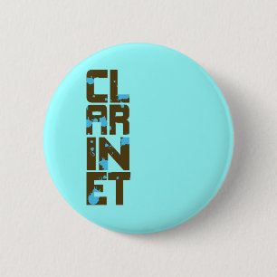 Asymmetrical Clarinet Pinback Button