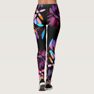 Asymmetrical Edgy Y2K Aesthetic purple and black Leggings