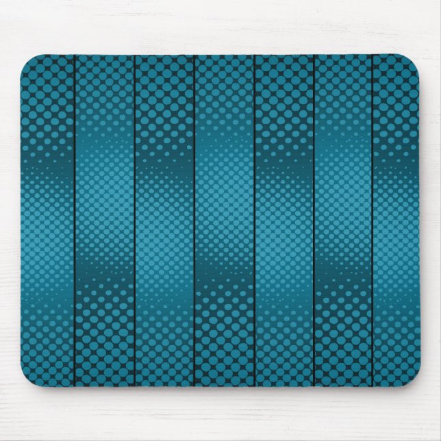 Asymmetrical Light Blue Polka Dots Mouse Pad (Front)