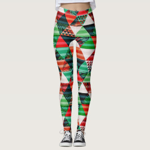 Asymmetrical shapes with lots of color and palm leggings