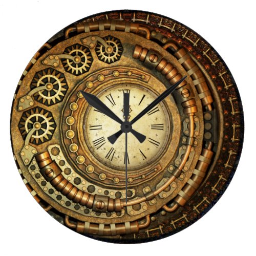 Asymmetrical Steampunk Wall Clock