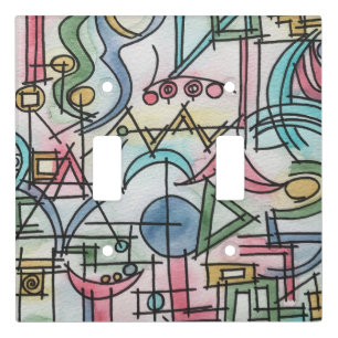 Asymmetry-Modern Bauhaus Geometric Art Light Switch Cover