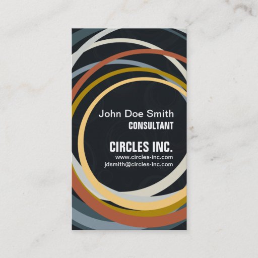 Customizable Asyncronous Circles Business Card Template
