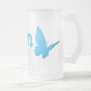 asyrum. frosted glass beer mug