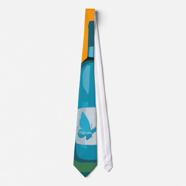 asyrum : pop wine glass and bottle neck tie (Front)