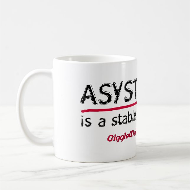 Asystole Medical Humor Mug (Left)