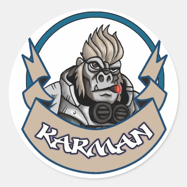 AT-43 Comic Karman Classic Round Sticker (Front)