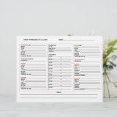 At A Glance Genealogy Family Tree Group Work Sheet (Standing Front)