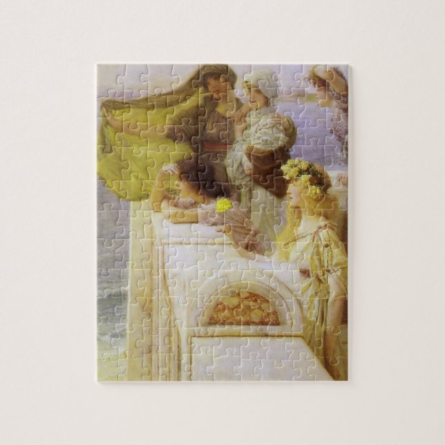 At Aphrodite's Cradle by Sir Lawrence Alma Tadema Jigsaw Puzzle (Vertical)
