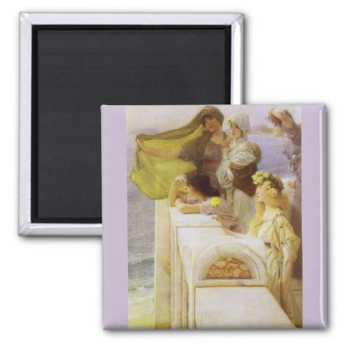 At Aphrodites Cradle by Sir Lawrence Alma Tadema Magnet