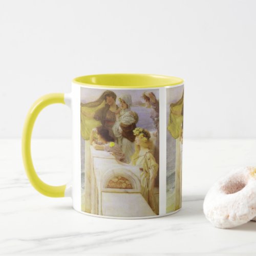 At Aphrodites Cradle by Sir Lawrence Alma Tadema Mug