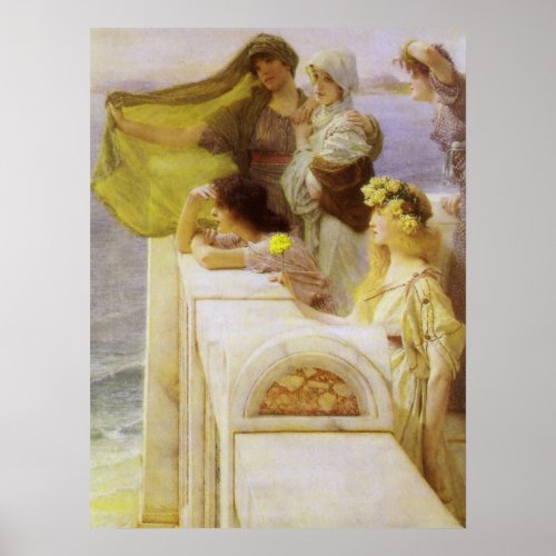 At Aphrodites Cradle by Sir Lawrence Alma Tadema Poster