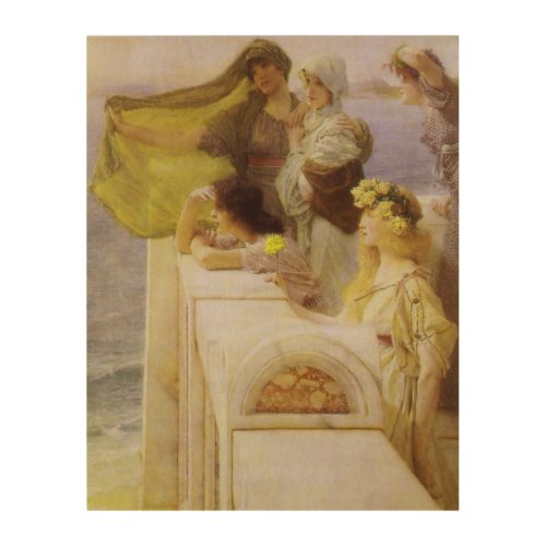 At Aphrodites Cradle by Sir Lawrence Alma Tadema Wood Wall Decor