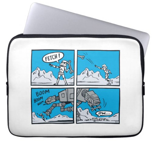 AT_AT Fetch Comic Panels Laptop Sleeve
