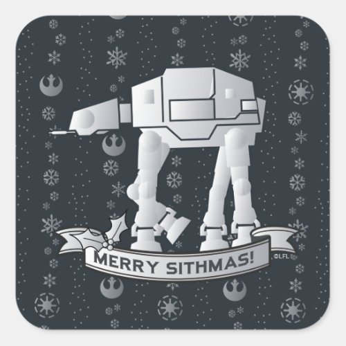 AT_AT Walker Merry Sithmas Square Sticker