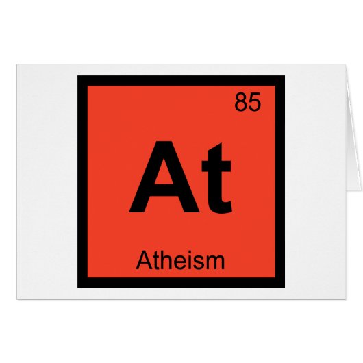 At - Atheism Philosophy Chemistry Symbol Cards (Front Horizontal)