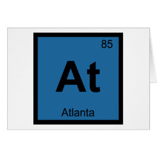 At - Atlanta Georgia City Chemistry Periodic Table Cards