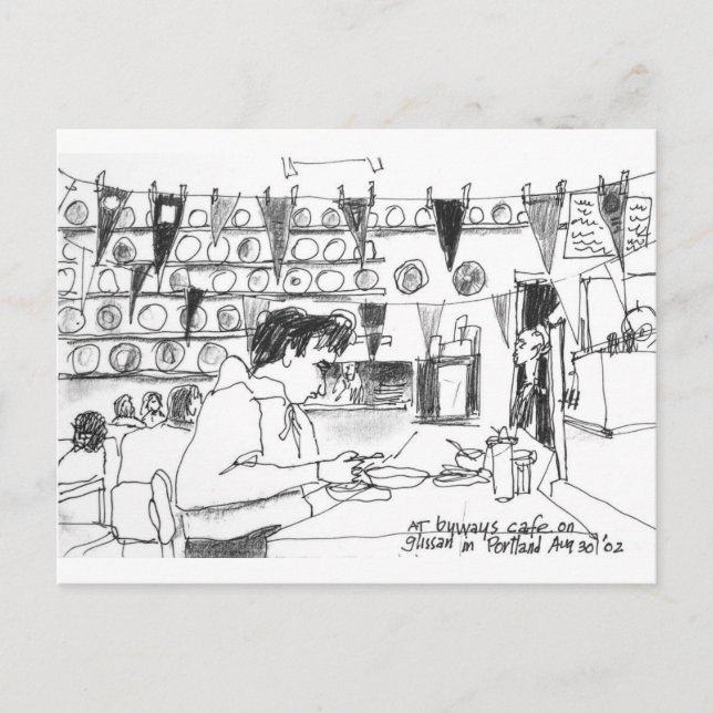 At Byways Cafe on Glissan, Portland, Oregon Postcard (Front)