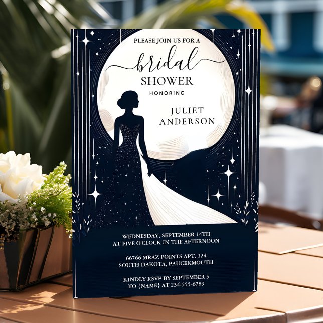 At Costume Men Tuxedo Bold Black Tie Bridal Shower Invitation (Creator Uploaded)