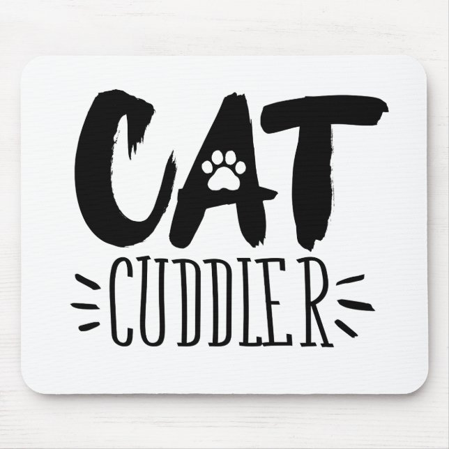 at Cuddler Happy Cuddler Aesthetic Cat Pictures  Mouse Pad (Front)