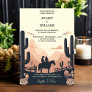 At Desert Rodeo Retro Horse Rustic Western Wedding Invitation