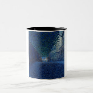 At Dusk (Night Landscape) (Evening Scene) Two-Tone Coffee Mug
