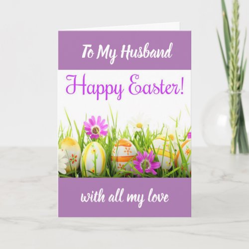 AT EASTER LOVE TO MY HUSBAND CARD