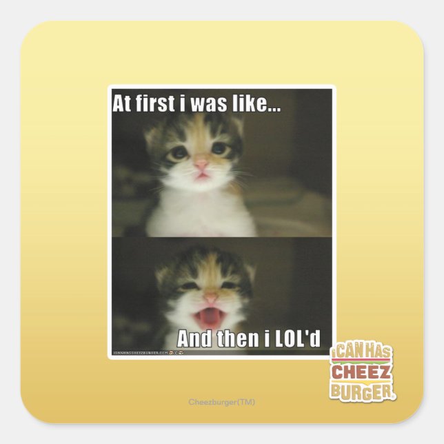 At first I was like Square Sticker (Front)