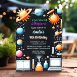 At Fun Lab Kids Geek Nerd Mad Science 9th Birthday Invitation<br><div class="desc">Spark curiosity with our "Fun Lab Kids Geek Nerd Mad Science 9th Birthday Invitation"! Perfect for young scientists, this vibrant and whimsical design promises an exciting party filled with fun experiments and discoveries. The engaging elements and colorful graphics will captivate your guests, ensuring a memorable and educational celebration. Make your...</div>