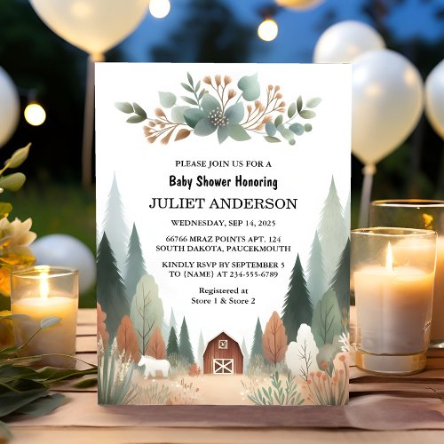 At Fun Wild Mother To Be Wood Woodland Baby Shower Invitation