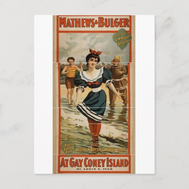 At Gay Coney Island Postcard (Front)