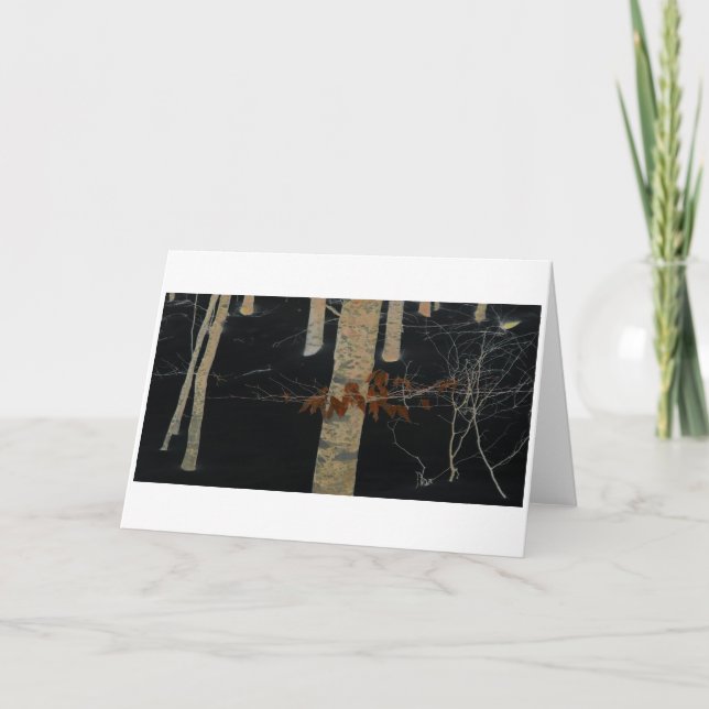 "At Heaven Hill" Digitally Altered Trees in Snow Card (Front)