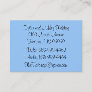 At Home Address Calling Card