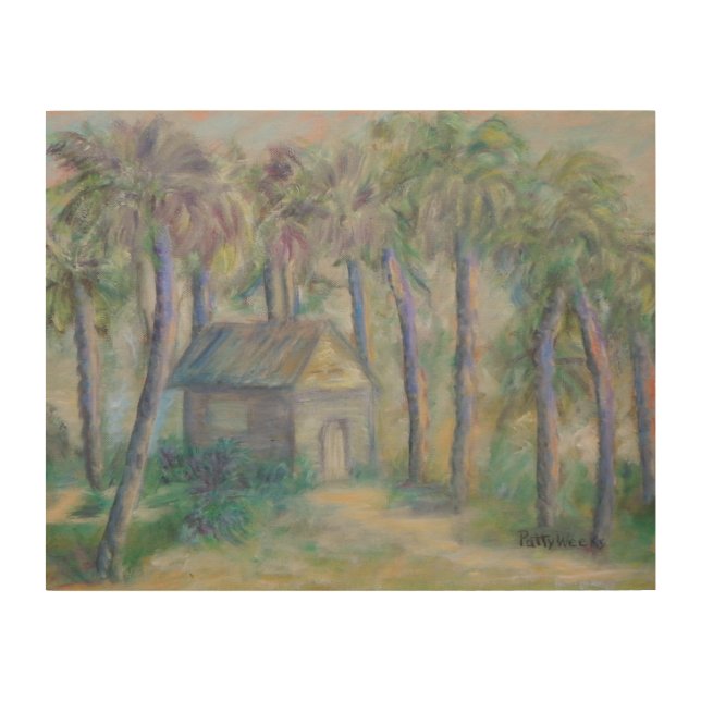 AT HOME IN MARINELAND, FLORIDA Wood Wall Art (Front)