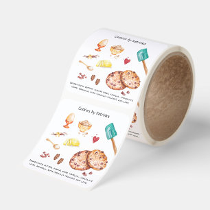 At Home Kitchen Bakery Food Ingredient Square Sticker