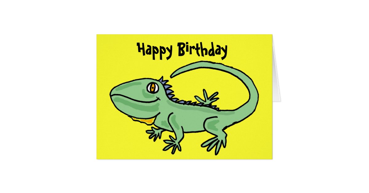 AT- Iguana Birthday Card | Zazzle