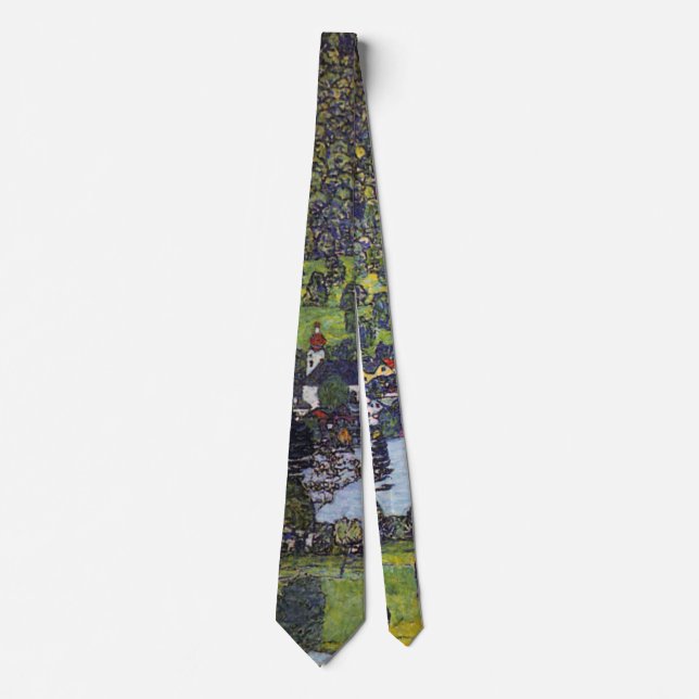 At Lake Atter, Gustav Klimt Neck Tie (Front)
