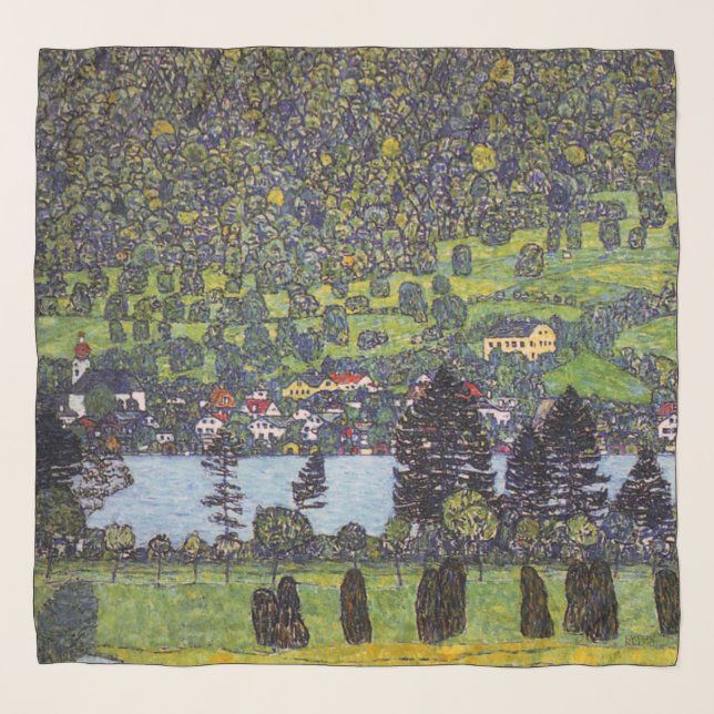 At Lake Atter, Gustav Klimt Scarf (Front)