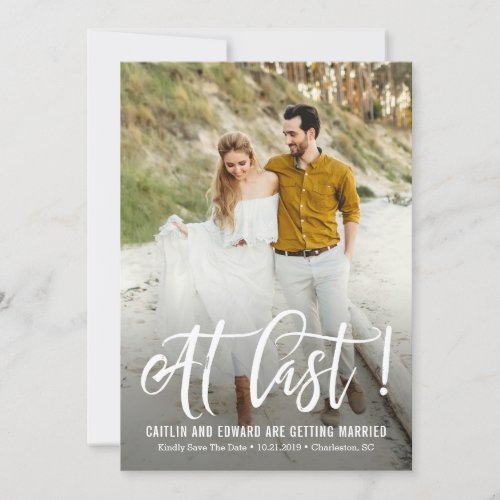 At Last EDITABLE Background Color Save The Date