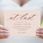 At Last EDITABLE COLOR Modern Wedding Invitation<br><div class="desc">Modern design by © berryberrysweet . Printable digital files and matching items are available! Visit our website at www.berryberrysweet.com for more details!</div>