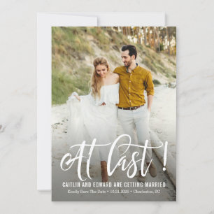 At Last Editable Color Save The Date Card